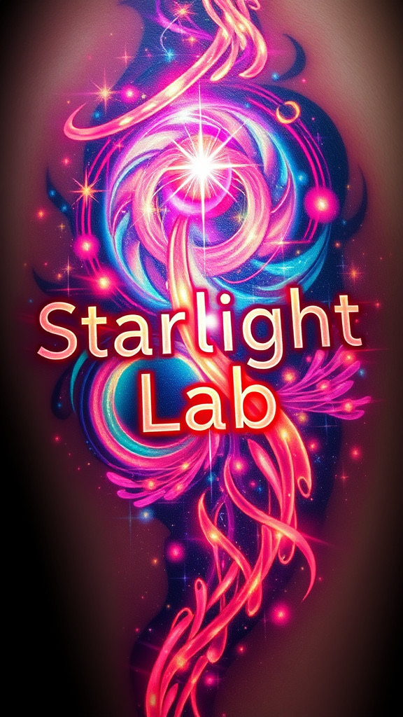 Starlight Lab neon plasma vertical logo reference 1