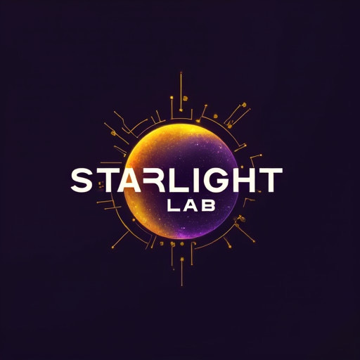 Starlight Lab planet wordmark logo reference 9